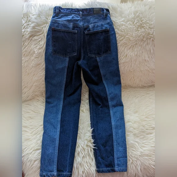 BDG Urban Outfitters High-waisted Colorblock Mom Jeans Sz.24 - Picture 3 of 7